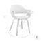 Armen Living Adalyn Black Faux Leather and Walnut Wood Dining Room Accent Chair LCADCHWABL - alternate 8